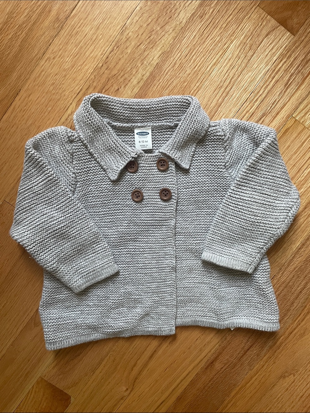 Cozy Grey Knit Cardigan Sweater